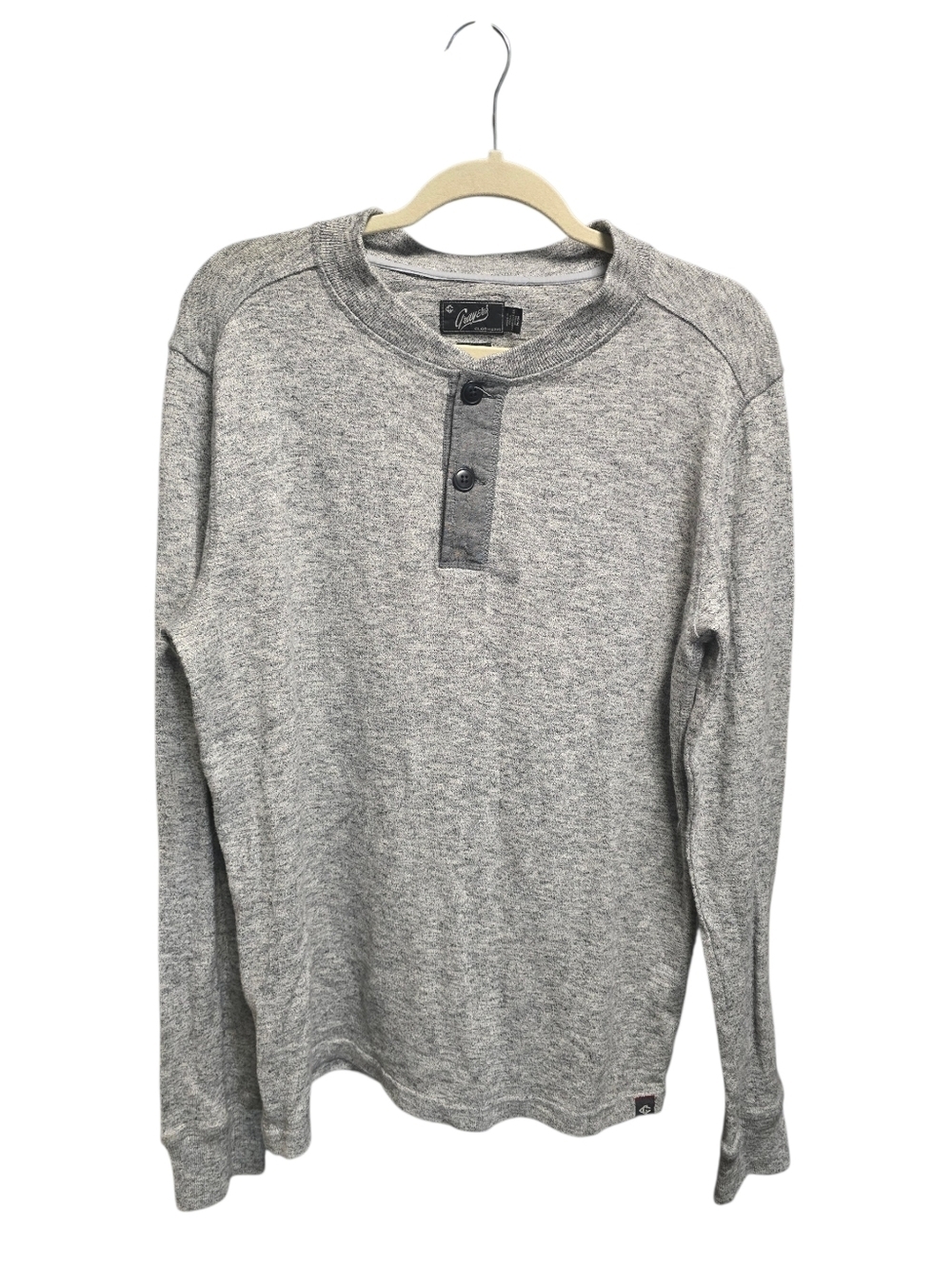 Grayers New Windsor Double Cloth Henley Heather Grey Sz. M